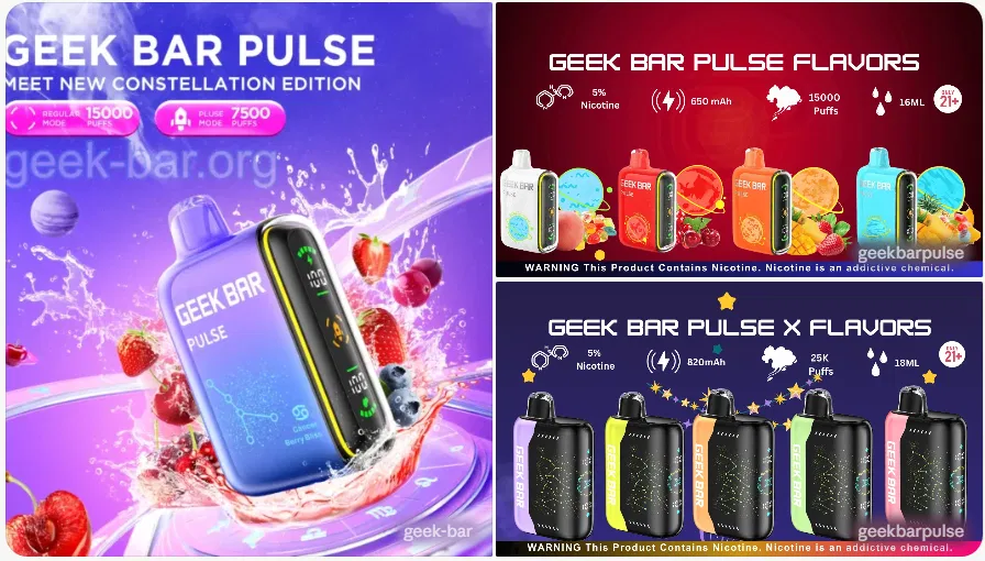 Geek Bar Pulse Flavors